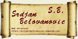 Srđan Belovanović vizit kartica